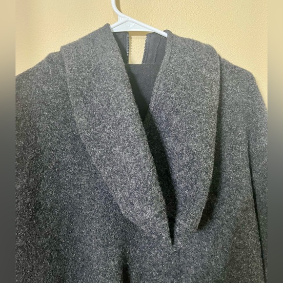 Eileen Fisher Woman Fuzzy Lambswool Blend Zip Up Jacket - Picture 13 of 16